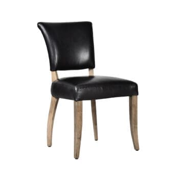 Halo Mimi Leather Dining Chair Riders Black