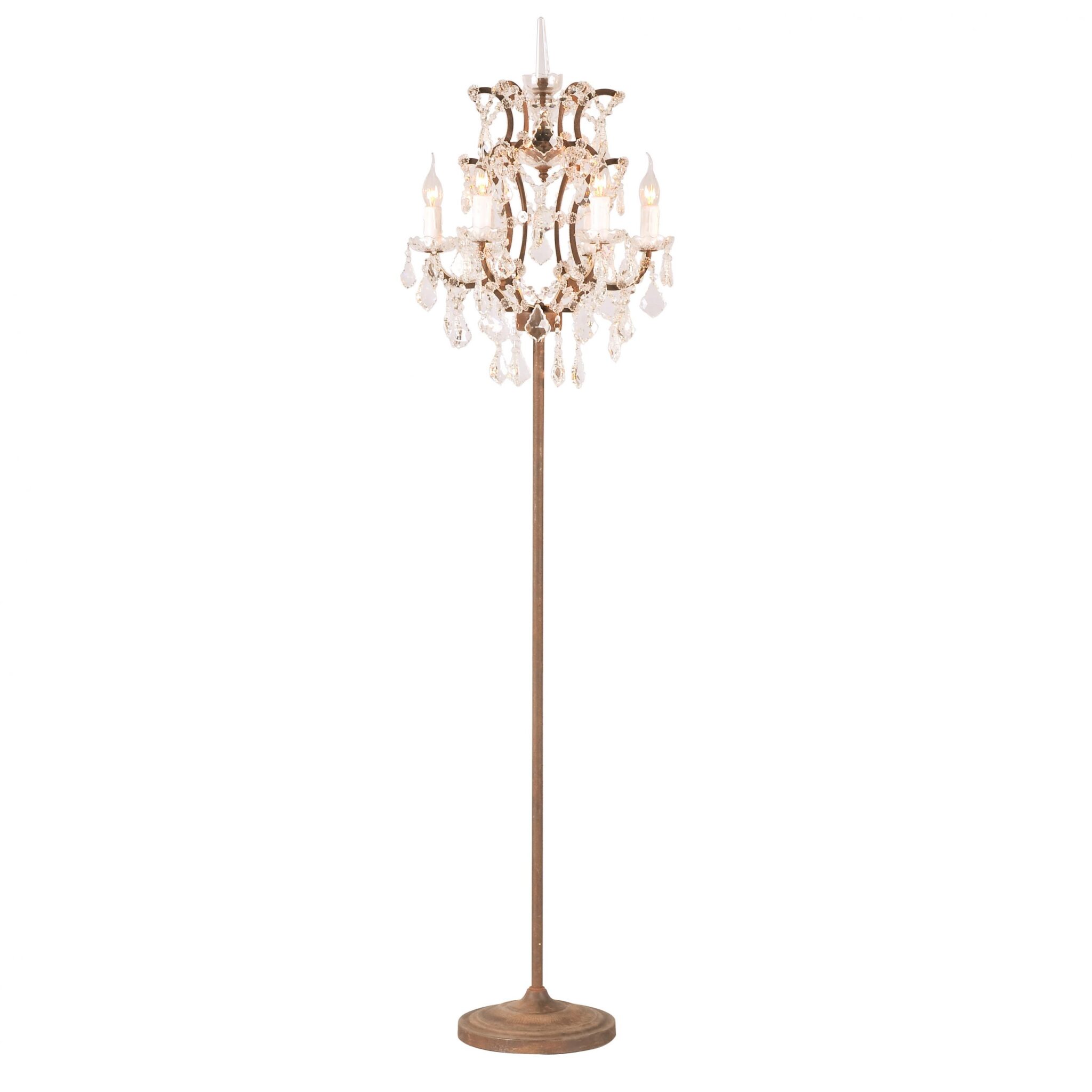 Crystal Floor Lamp Antique Rust | Johnston Imports