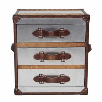 Stonyhurst Small Side Table Brushed Steel